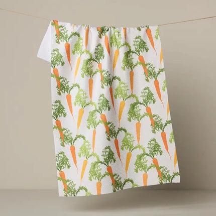 Geometry Tea Towel Happy Carrots