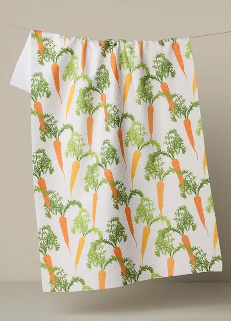 Geometry Tea Towel Happy Carrots