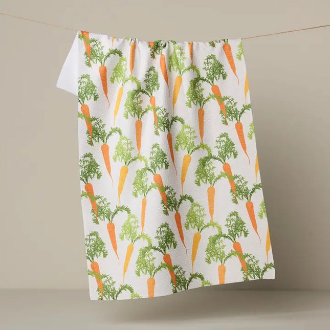 Geometry Tea Towel Happy Carrots