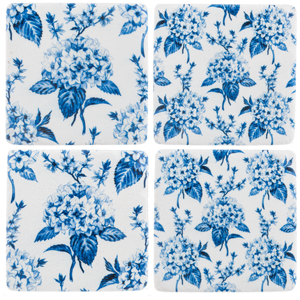 Hydrangea Coaster 4pc Coaster Set