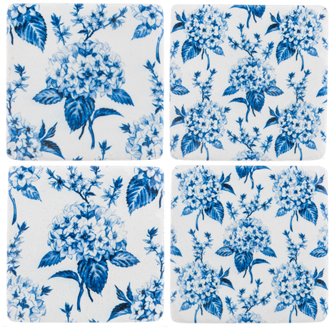 Hydrangea Coaster 4pc Coaster Set