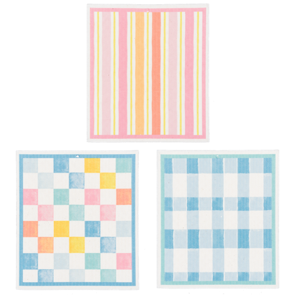 Swedish Dish Cloth - Checked and Striped