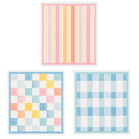 Swedish Dish Cloth - Checked and Striped