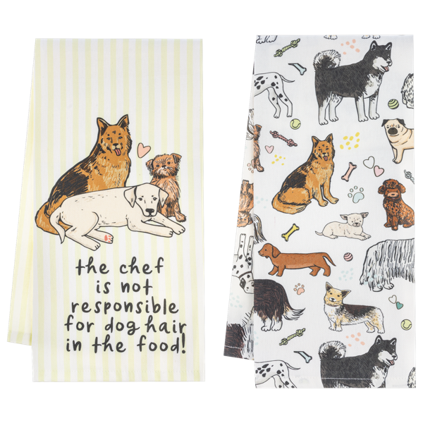 Tea Towel - Colorful Dogs