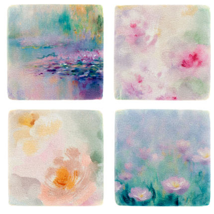 Coasters -Watercolor Florals 4 pc set