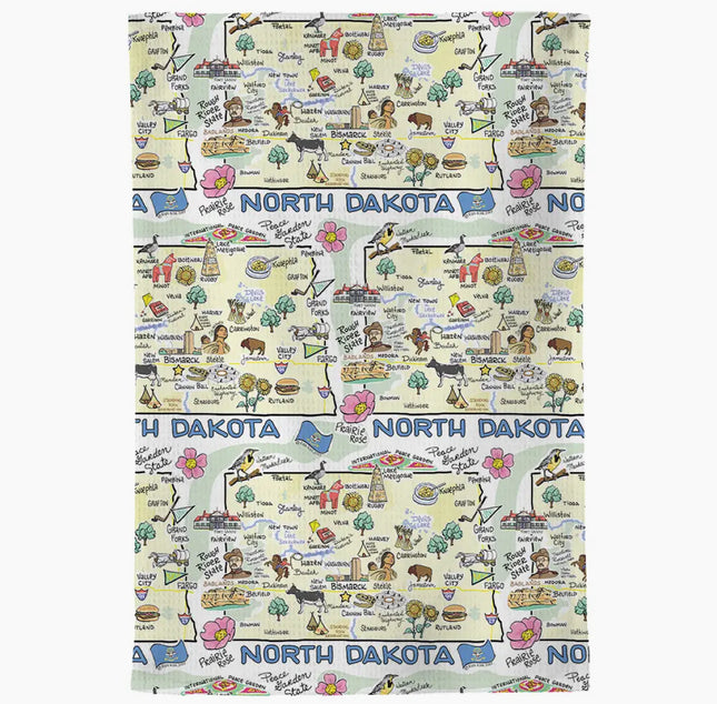 Fishkiss North Dakotatea Towel