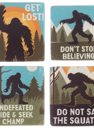 Bigfoot Humor Coaster (4 pc. set)