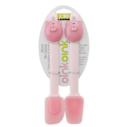 Piggy Silicone Mini Spatulas, Set Of 2