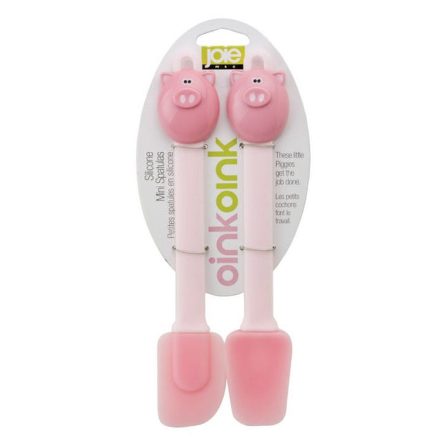 Piggy Silicone Mini Spatulas, Set Of 2