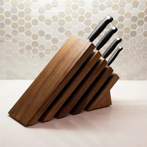 Next Level Magnetic Knife Block Acacia With Light
