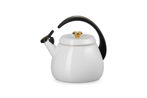 Cloche Kettle 2.2 Qt White Signature Gold