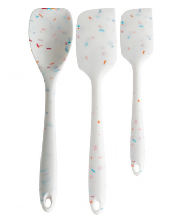 St/3 Silicone Spatulas Confetti
