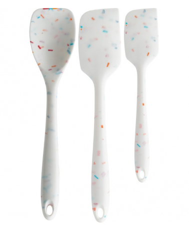 St/3 Silicone Spatulas Confetti