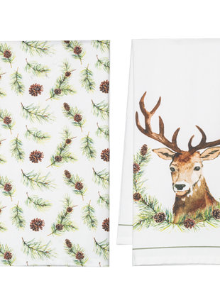 Stag & Pine Tea Towel