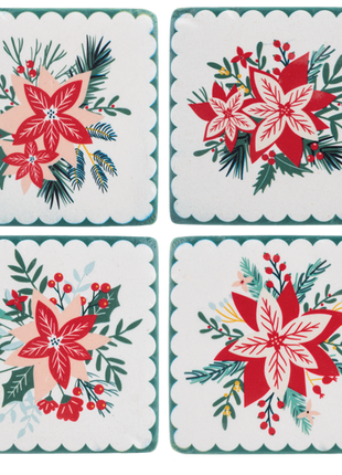 Holiday Floral Coaster (4 pc. set)