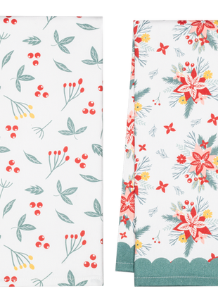 Holiday Floral Tea Towel