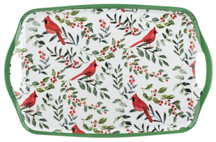 Cardinal & Botanical Serving Tray