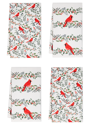 Cardinal & Botanical Tea Towel
