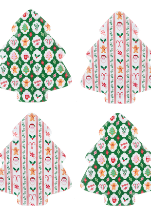 Christmas Pattern Tree Plate