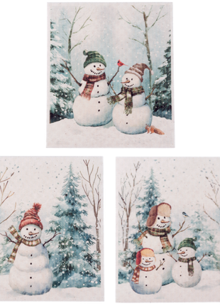 Snowman Reusable Dish Cloth