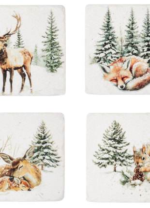 Winter Woodland Coaster (4 pc. set)