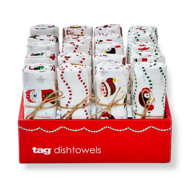 Holiday Cheer Floursack Dishtowel 100% Cotton