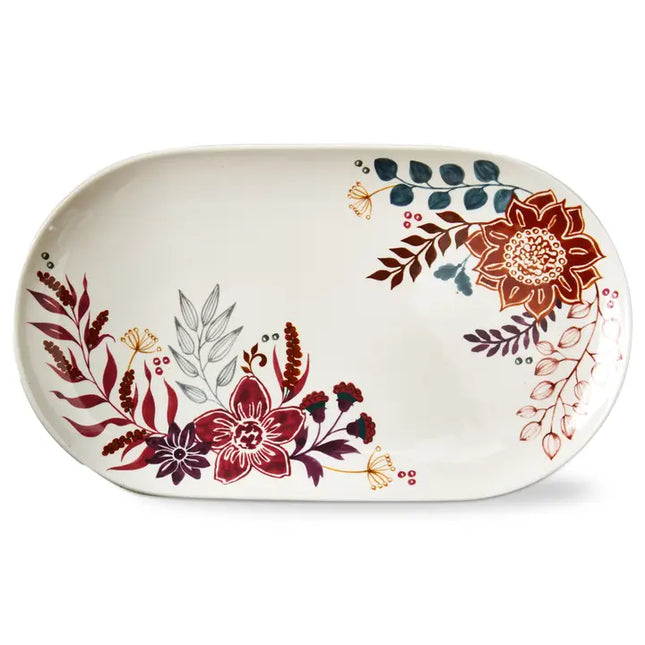Autumn Bloom Platter Large Stoneware