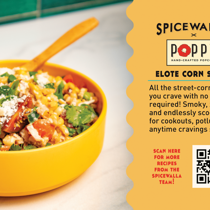 Poppy Elote Corn Salad Recipe Card