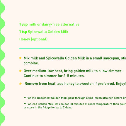 Spicewalla Golden Milk Recipe Card