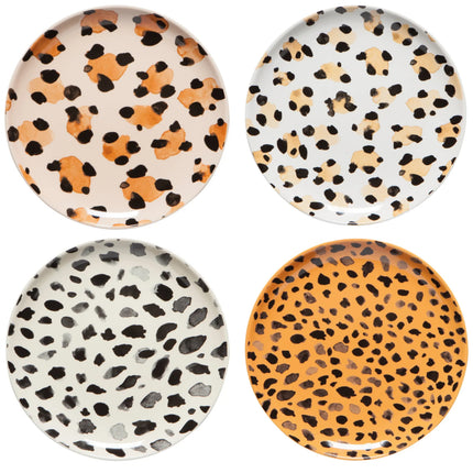 Stoneware Appetizer Plate Set/4 Wild Heart DC