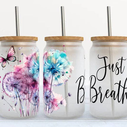 Just Breathe 16oz Libbey Glass Tumbler