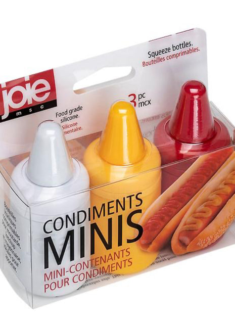 Condiment Mini Bottles Set Of 3