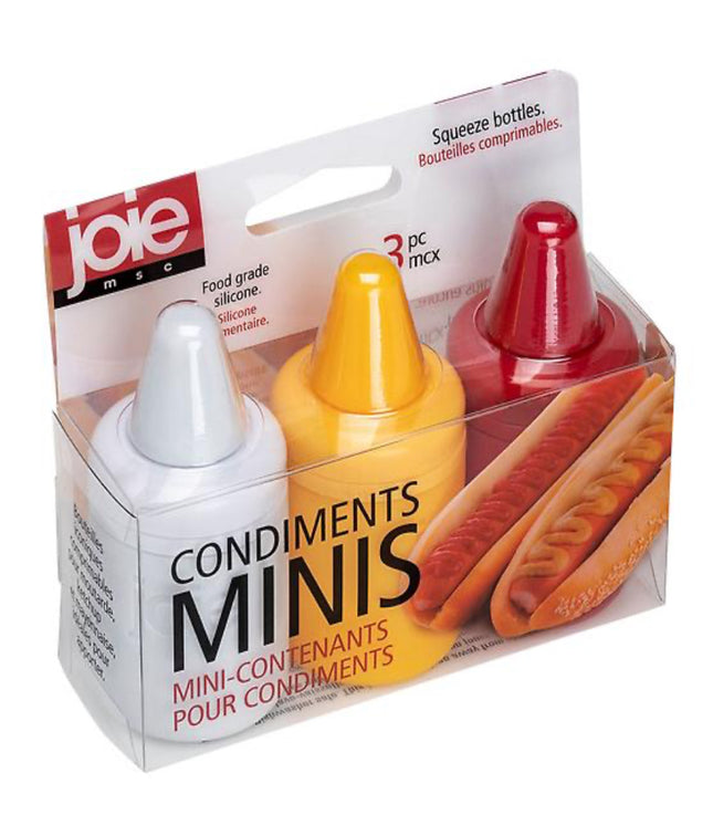 Condiment Mini Bottles Set Of 3