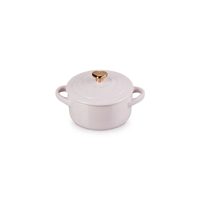 Mini Round Cocotte Shallot w/ Gold Heart Knob 8oz DC