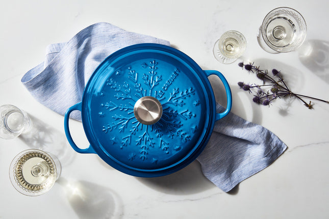 Noel Signature Braiser w/ Lid 2.25 Qt Snowflake Embossed