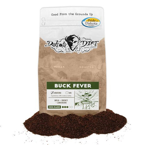 Buck Fever Medium/Dark Roast Whole Coffee Beans 12oz.
