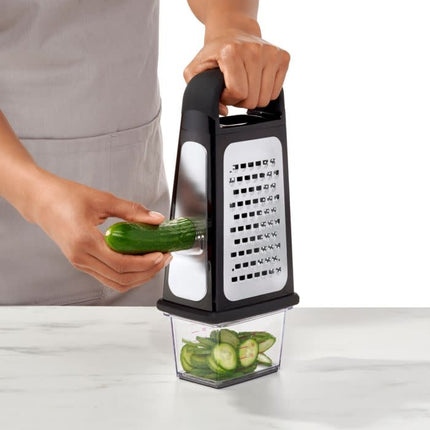 Etched Box Grater w/ Removable Zester - As is