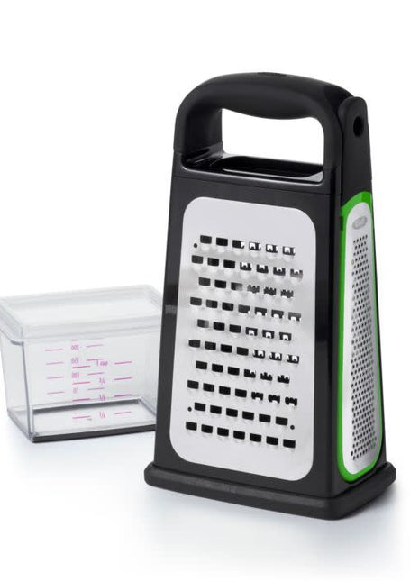 Etched Box Grater w/ Removable Zester