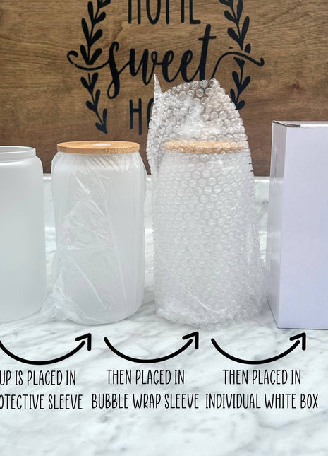 Floral Books 16oz Frosted Libbey Glass Tumbler