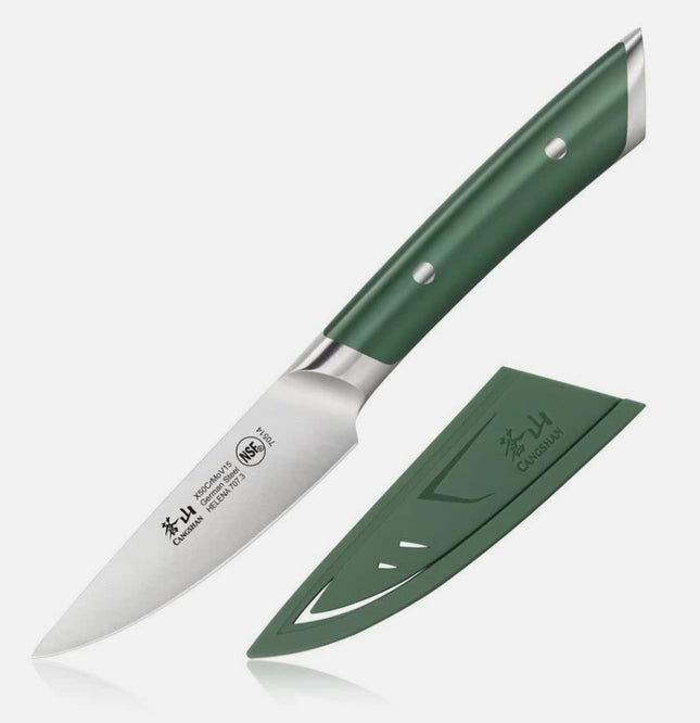 Helena Paring Knife, Green, 3.5 in