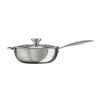 SS 3.5 qt Saucier Pan w/lid And Helper Handle