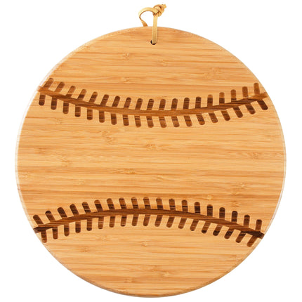 Baseball Shaped Bamboo Charcuterie Board