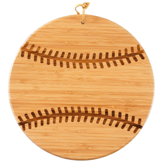 Baseball Shaped Bamboo Charcuterie Board