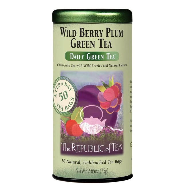 Republic of Tea Daily Green Tea Wild Berry Plum
