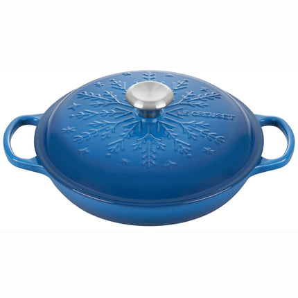 Noel Signature Braiser w/ Lid 2.25 Qt Snowflake Embossed