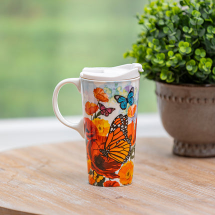 Ceramic Perfect Cup Monarch Butterfly And Friends