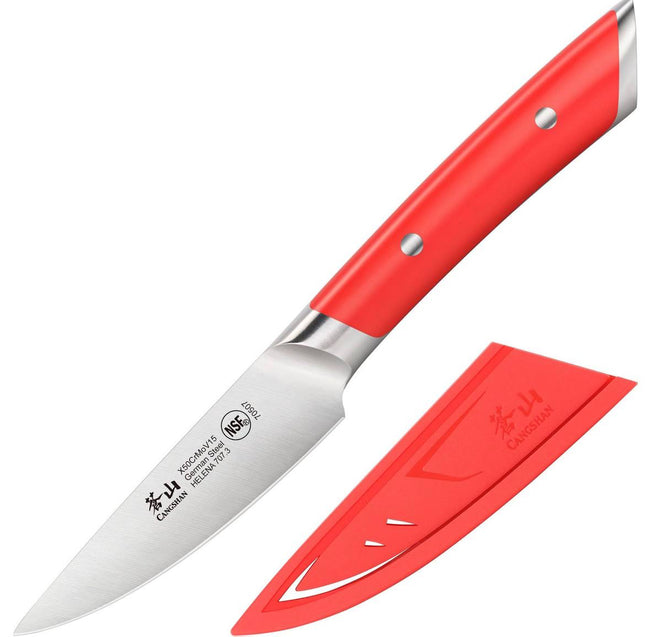 Helena Paring Knife, Red, 3.5 in