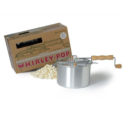Whirley-Pop Popcorn Maker Silver Aluminum Metal Gear