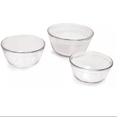 Glass Mixing Bowl Set - 3 Piece