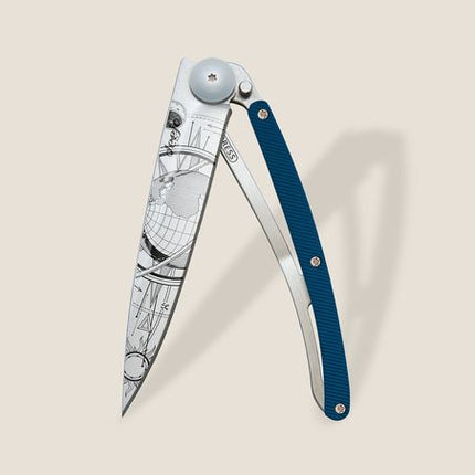 37G Knife Blue Aluminum/Globe Trotter